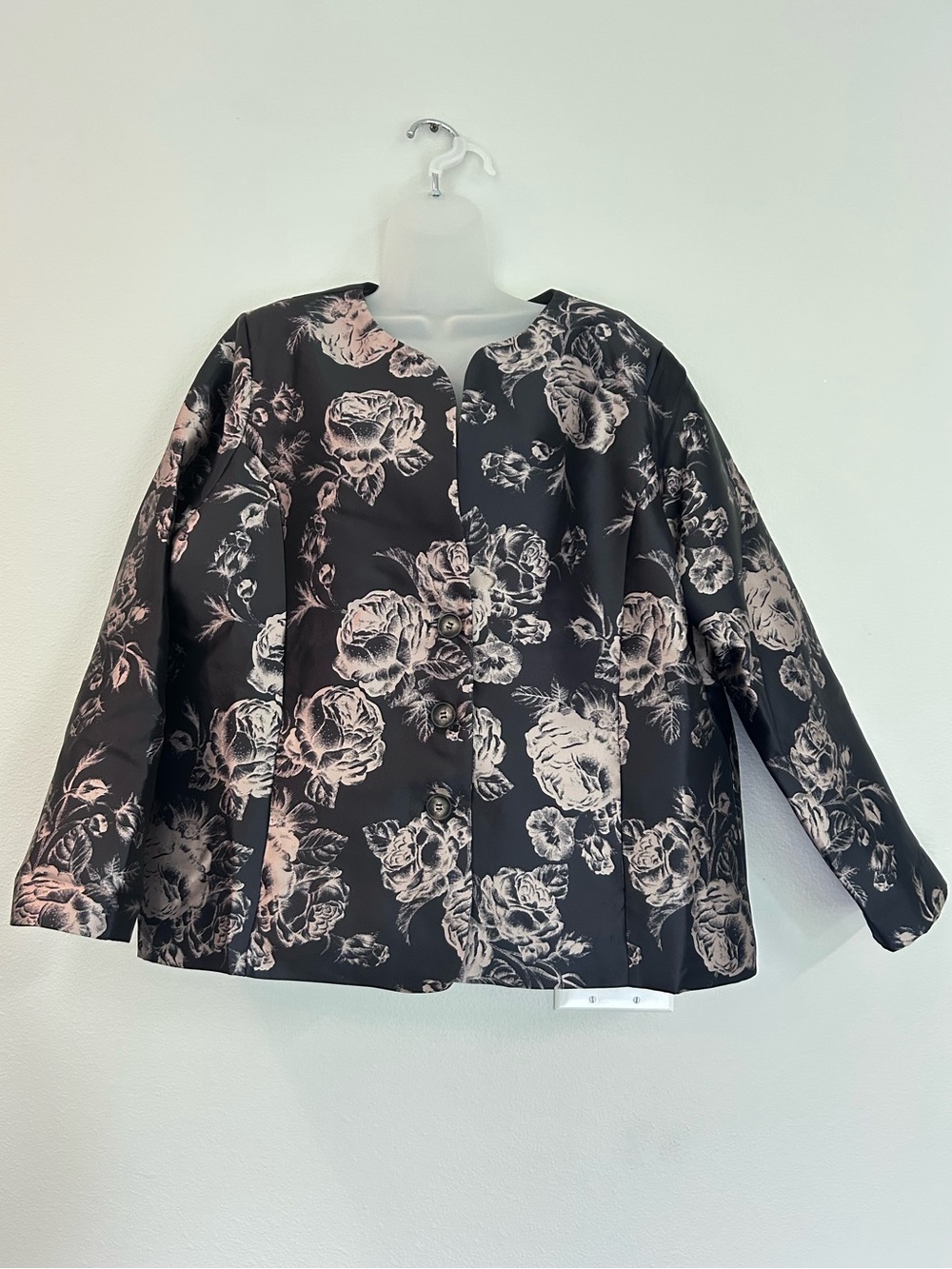 Studio 1886 dressy jacket black with gold roses XL - Picture 2 of 9
